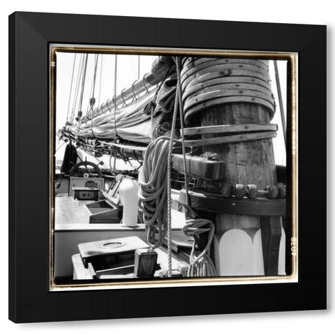 Ship Shape I Black Modern Wood Framed Art Print with Double Matting by DeNardo, Laura