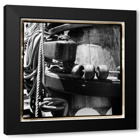 Ship Shape III Black Modern Wood Framed Art Print with Double Matting by DeNardo, Laura