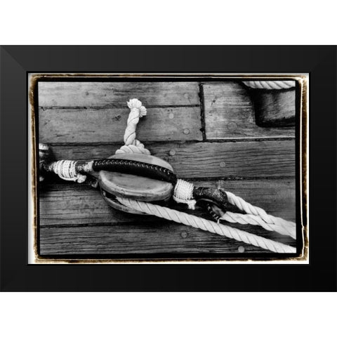 Ship Shape V Black Modern Wood Framed Art Print by DeNardo, Laura