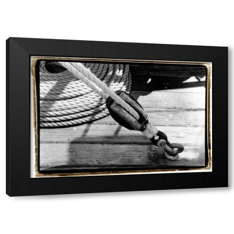 Ship Shape VI Black Modern Wood Framed Art Print with Double Matting by DeNardo, Laura