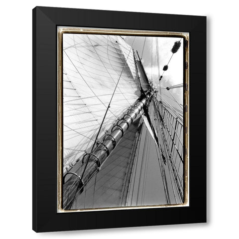 Set Sail II Black Modern Wood Framed Art Print by DeNardo, Laura