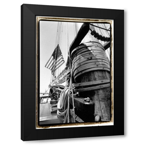 Set Sail V Black Modern Wood Framed Art Print by DeNardo, Laura