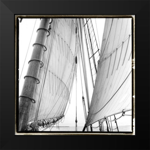 Under Sail II Black Modern Wood Framed Art Print by DeNardo, Laura
