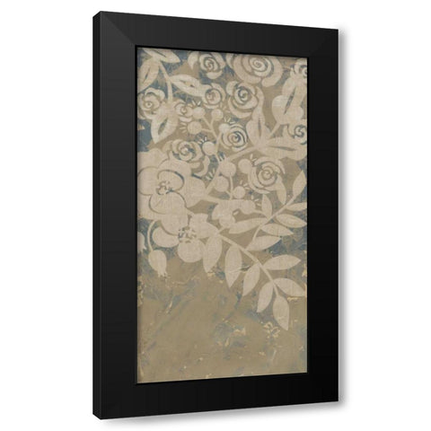 Linen Chintz I Black Modern Wood Framed Art Print with Double Matting by Zarris, Chariklia