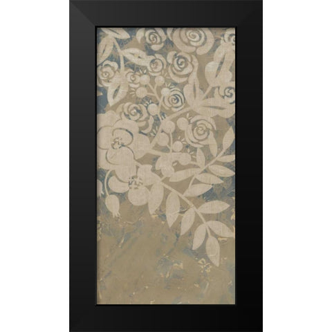 Linen Chintz I Black Modern Wood Framed Art Print by Zarris, Chariklia