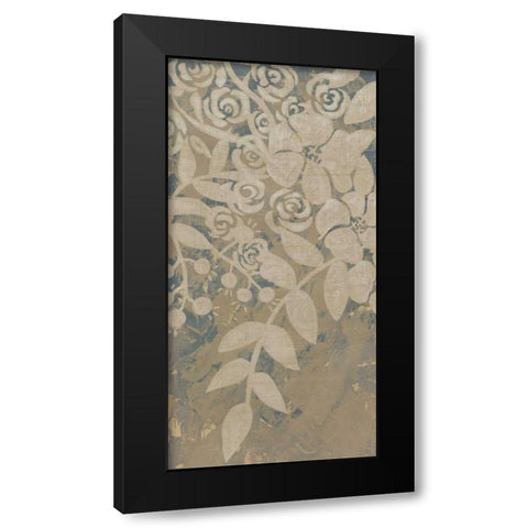 Linen Chintz II Black Modern Wood Framed Art Print with Double Matting by Zarris, Chariklia