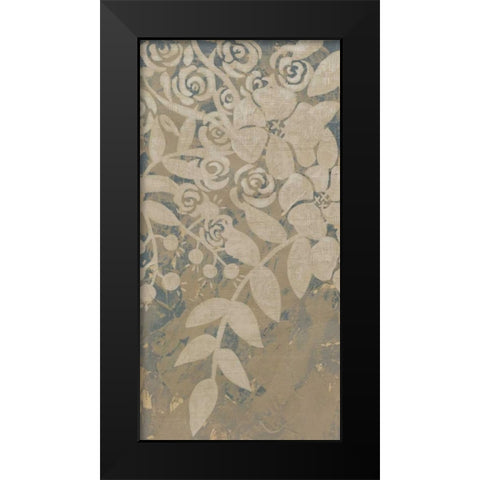 Linen Chintz II Black Modern Wood Framed Art Print by Zarris, Chariklia