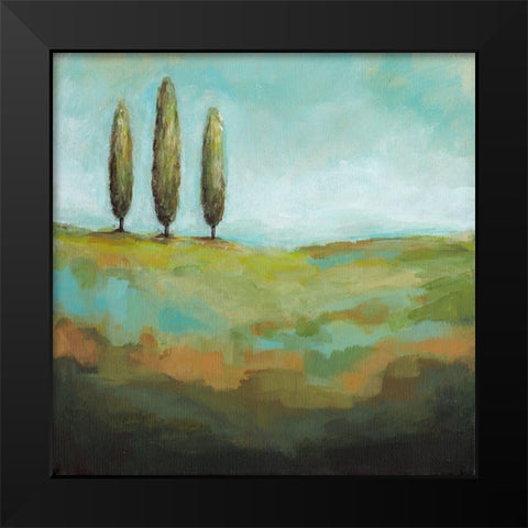 Singing Trees I Black Modern Wood Framed Art Print by Long, Christina