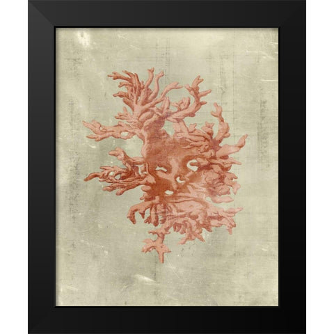 Coral in Terra Cotta Black Modern Wood Framed Art Print by Vision Studio