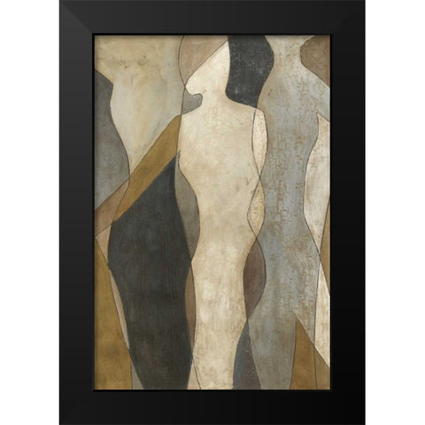 Figure Overlay I Black Modern Wood Framed Art Print by Meagher, Megan