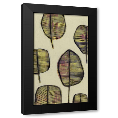 Leaflets I Black Modern Wood Framed Art Print with Double Matting by Goldberger, Jennifer