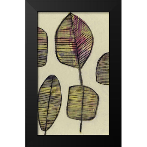 Leaflets II Black Modern Wood Framed Art Print by Goldberger, Jennifer