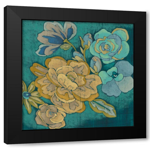 Trousseau Chintz I Black Modern Wood Framed Art Print by Zarris, Chariklia