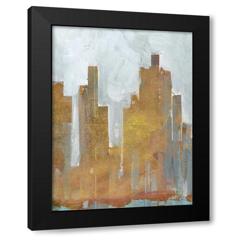 Urban Dawn II Black Modern Wood Framed Art Print with Double Matting by Fagalde, Jarman