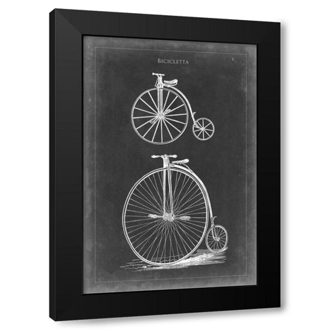 Vintage Bicycles I Black Modern Wood Framed Art Print by Vision Studio