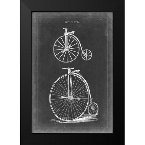 Vintage Bicycles I Black Modern Wood Framed Art Print by Vision Studio