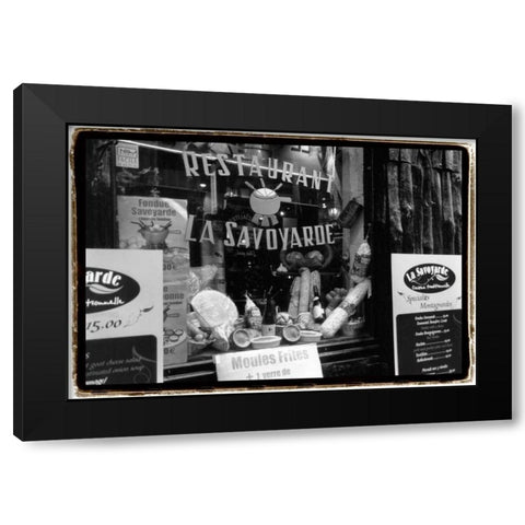 Cafe Charm - Paris VI Black Modern Wood Framed Art Print with Double Matting by DeNardo, Laura