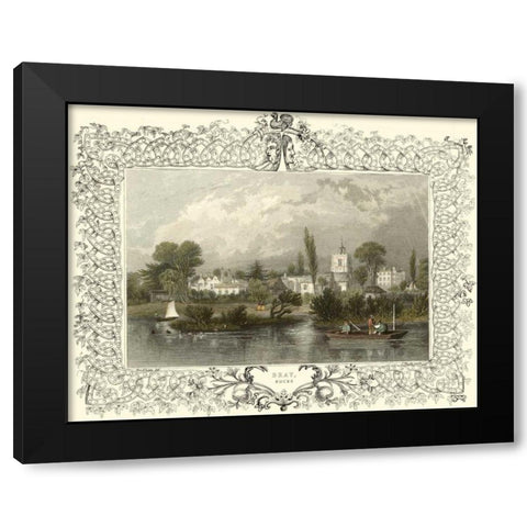 Bray Black Modern Wood Framed Art Print with Double Matting by Tombleson