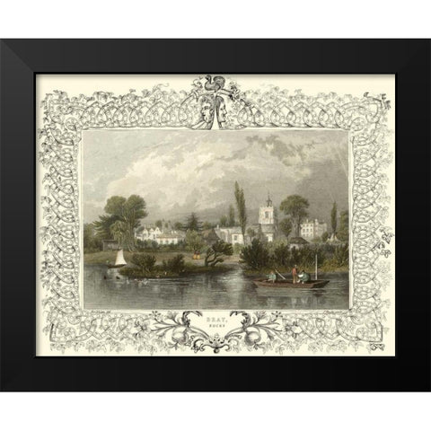 Bray Black Modern Wood Framed Art Print by Tombleson