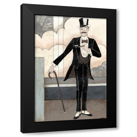 Art Deco Gentleman Black Modern Wood Framed Art Print with Double Matting by Meagher, Megan