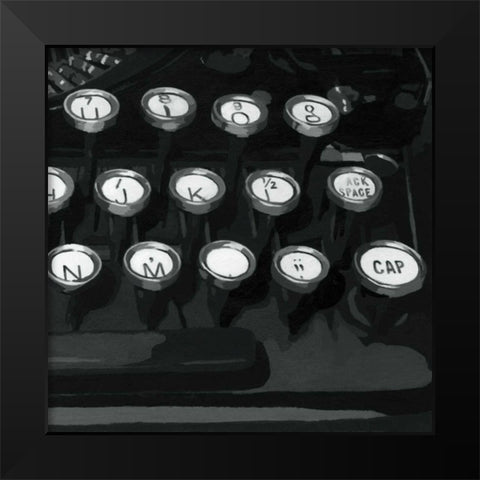 Graphic Type I Black Modern Wood Framed Art Print by Meagher, Megan