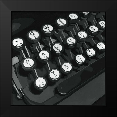 Graphic Type II Black Modern Wood Framed Art Print by Meagher, Megan