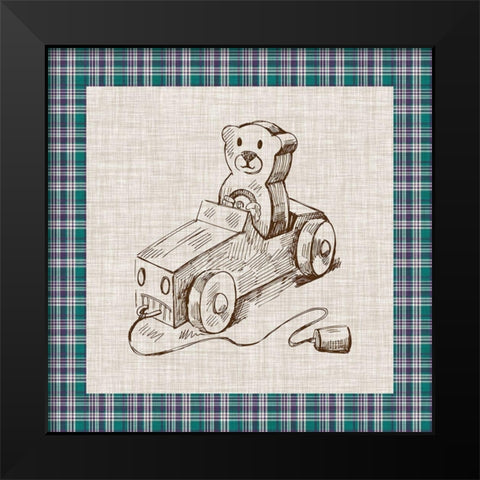 Retro Toys II Black Modern Wood Framed Art Print by Vision Studio