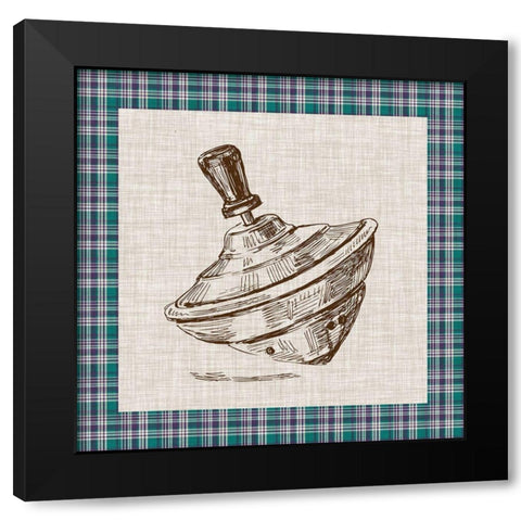 Retro Toys III Black Modern Wood Framed Art Print with Double Matting by Vision Studio