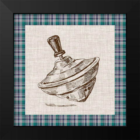 Retro Toys III Black Modern Wood Framed Art Print by Vision Studio