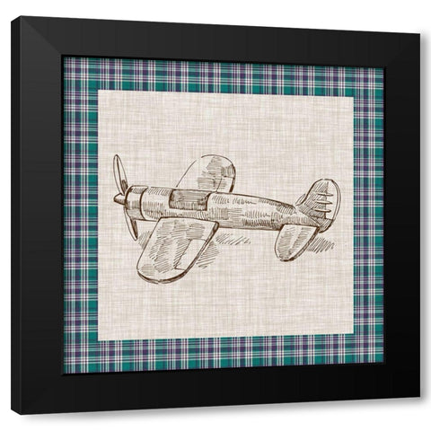 Retro Toys IV Black Modern Wood Framed Art Print by Vision Studio