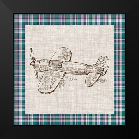 Retro Toys IV Black Modern Wood Framed Art Print by Vision Studio