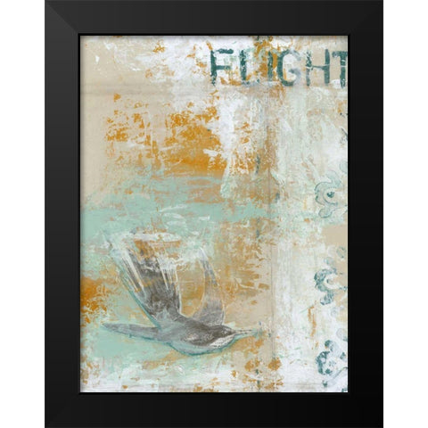 Flight Black Modern Wood Framed Art Print by Vess, June Erica