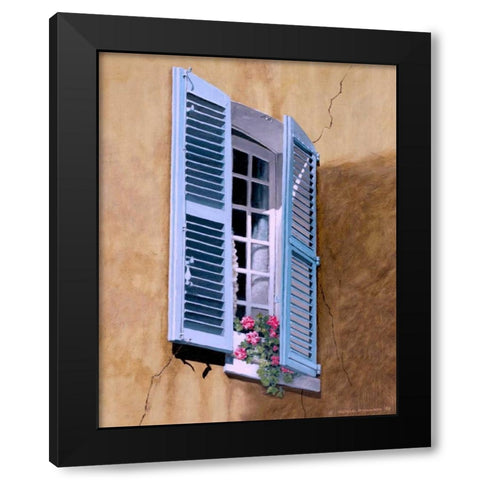 Mediterranean Sunlight Black Modern Wood Framed Art Print by Swanson, Michael