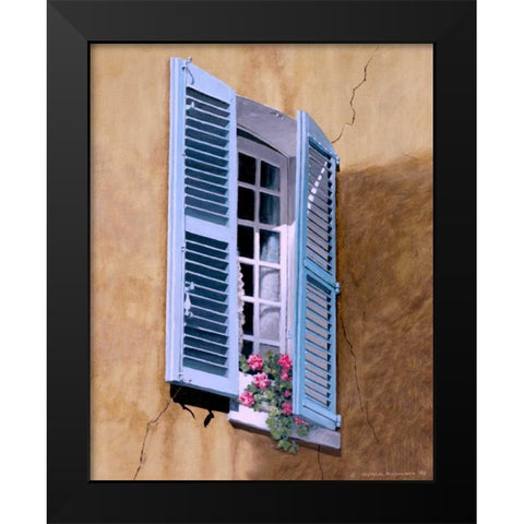 Mediterranean Sunlight Black Modern Wood Framed Art Print by Swanson, Michael