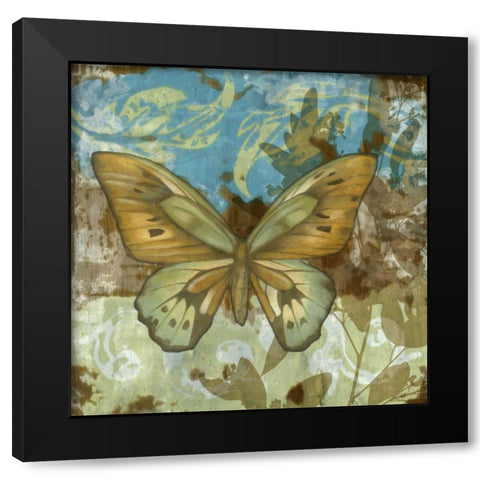 Rustic Butterfly I Black Modern Wood Framed Art Print by Goldberger, Jennifer