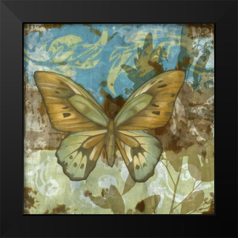 Rustic Butterfly I Black Modern Wood Framed Art Print by Goldberger, Jennifer