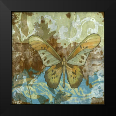 Rustic Butterfly II Black Modern Wood Framed Art Print by Goldberger, Jennifer
