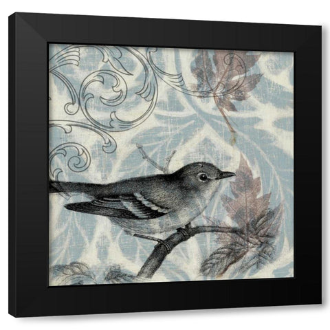 Autumn Songbird I Black Modern Wood Framed Art Print with Double Matting by Goldberger, Jennifer