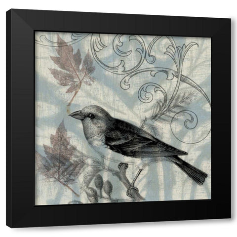 Autumn Songbird II Black Modern Wood Framed Art Print by Goldberger, Jennifer