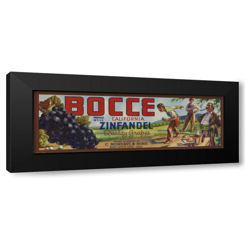 2-Up Vintage Wine Label II Black Modern Wood Framed Art Print by Vision Studio