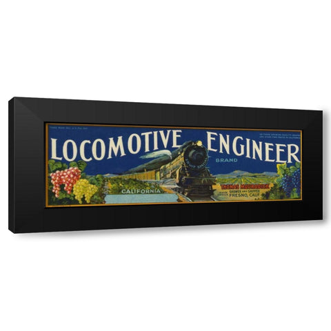 2-Up Vintage Wine Label IV Black Modern Wood Framed Art Print with Double Matting by Vision Studio