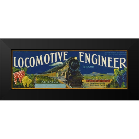 2-Up Vintage Wine Label IV Black Modern Wood Framed Art Print by Vision Studio