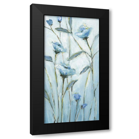 Blue Love Black Modern Wood Framed Art Print by Long, Christina