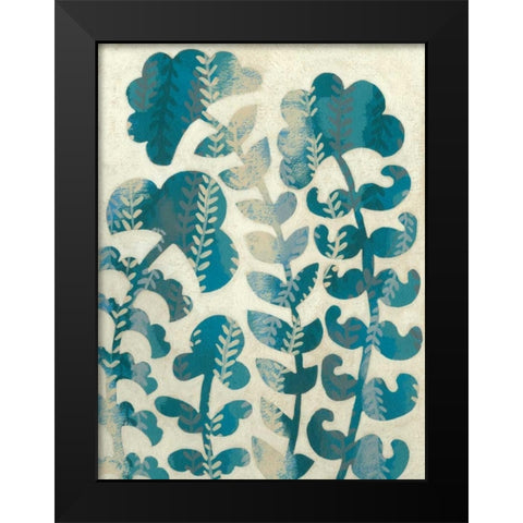 Blueberry Blossoms I Black Modern Wood Framed Art Print by Zarris, Chariklia