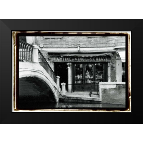 A Venetian Stroll I Black Modern Wood Framed Art Print by DeNardo, Laura