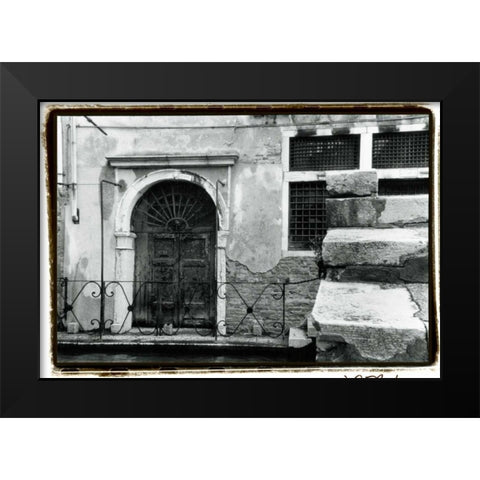 A Venetian Stroll II Black Modern Wood Framed Art Print by DeNardo, Laura