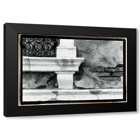 A Venetian Stroll III Black Modern Wood Framed Art Print with Double Matting by DeNardo, Laura
