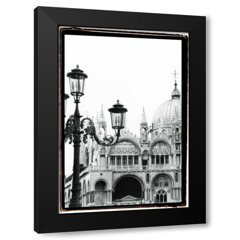 A Venetian Stroll V Black Modern Wood Framed Art Print with Double Matting by DeNardo, Laura