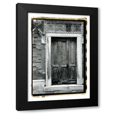 The Doors of Venice I Black Modern Wood Framed Art Print by DeNardo, Laura