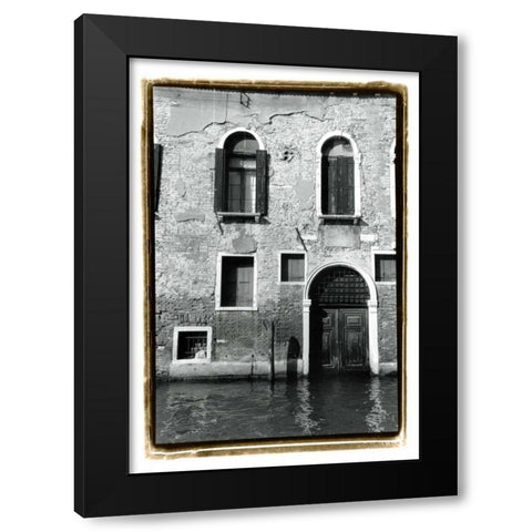 The Doors of Venice VI Black Modern Wood Framed Art Print with Double Matting by DeNardo, Laura